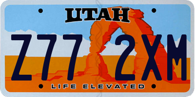 UT license plate Z772XM
