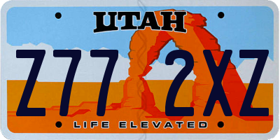 UT license plate Z772XZ