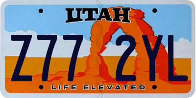 UT license plate Z772YL