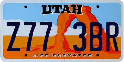 UT license plate Z773BR
