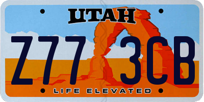 UT license plate Z773CB