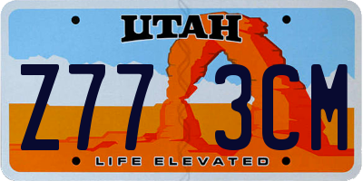 UT license plate Z773CM