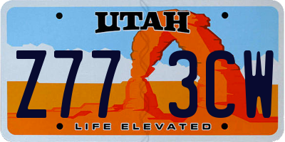 UT license plate Z773CW