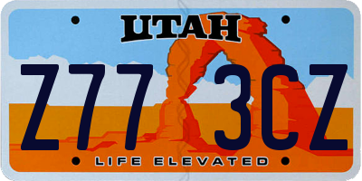 UT license plate Z773CZ