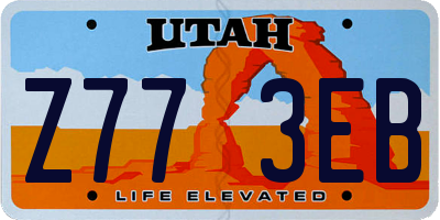 UT license plate Z773EB