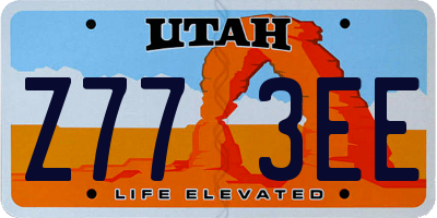 UT license plate Z773EE