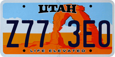 UT license plate Z773EO