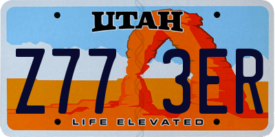 UT license plate Z773ER