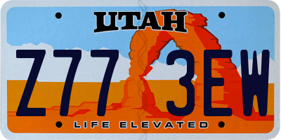 UT license plate Z773EW