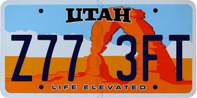 UT license plate Z773FT