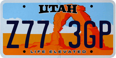 UT license plate Z773GP