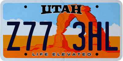 UT license plate Z773HL