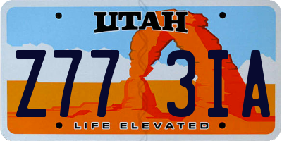 UT license plate Z773IA