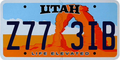 UT license plate Z773IB