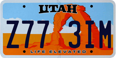 UT license plate Z773IM