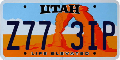 UT license plate Z773IP