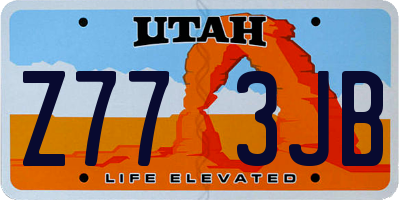 UT license plate Z773JB