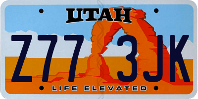 UT license plate Z773JK