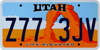UT license plate Z773JV