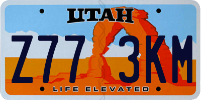 UT license plate Z773KM