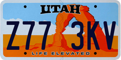UT license plate Z773KV