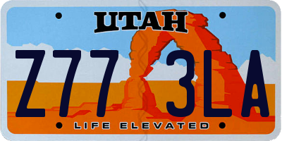 UT license plate Z773LA
