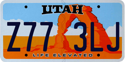 UT license plate Z773LJ
