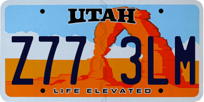 UT license plate Z773LM