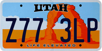 UT license plate Z773LP