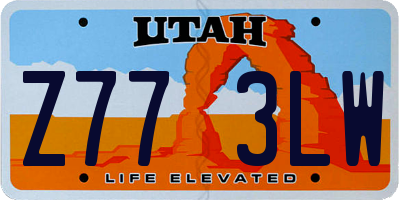 UT license plate Z773LW