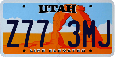 UT license plate Z773MJ