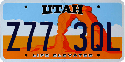 UT license plate Z773QL