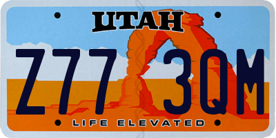 UT license plate Z773QM