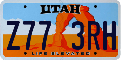 UT license plate Z773RH