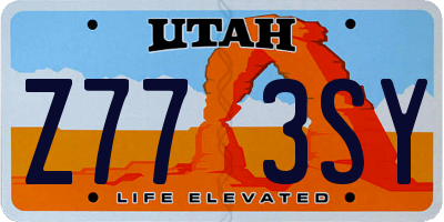 UT license plate Z773SY
