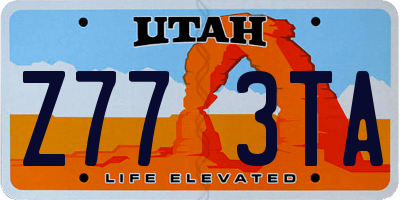 UT license plate Z773TA