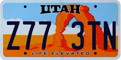 UT license plate Z773TN