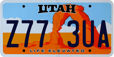 UT license plate Z773UA