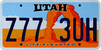 UT license plate Z773UH