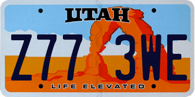 UT license plate Z773WE