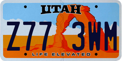 UT license plate Z773WM