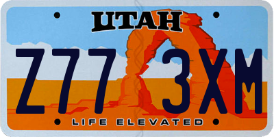 UT license plate Z773XM