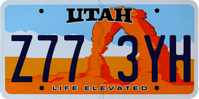 UT license plate Z773YH