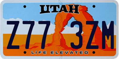 UT license plate Z773ZM