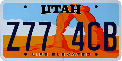 UT license plate Z774CB