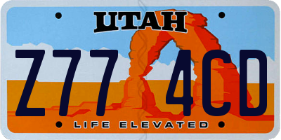 UT license plate Z774CD
