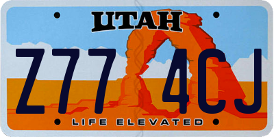 UT license plate Z774CJ