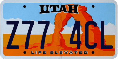 UT license plate Z774CL