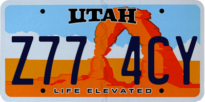 UT license plate Z774CY