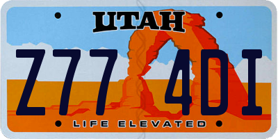UT license plate Z774DI